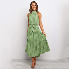 Load image into Gallery viewer, Summer Long Dress Polka Dot Casual Dresses Black Sexy Halter Strapless New 2020 Yellow Sundress Vacation Clothes For Women