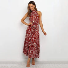 Load image into Gallery viewer, Summer Long Dress Polka Dot Casual Dresses Black Sexy Halter Strapless New 2020 Yellow Sundress Vacation Clothes For Women