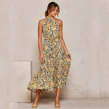 Load image into Gallery viewer, Summer Long Dress Polka Dot Casual Dresses Black Sexy Halter Strapless New 2020 Yellow Sundress Vacation Clothes For Women